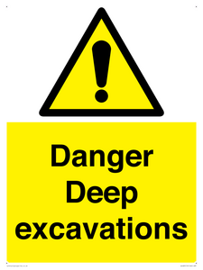 Danger Deep excavations